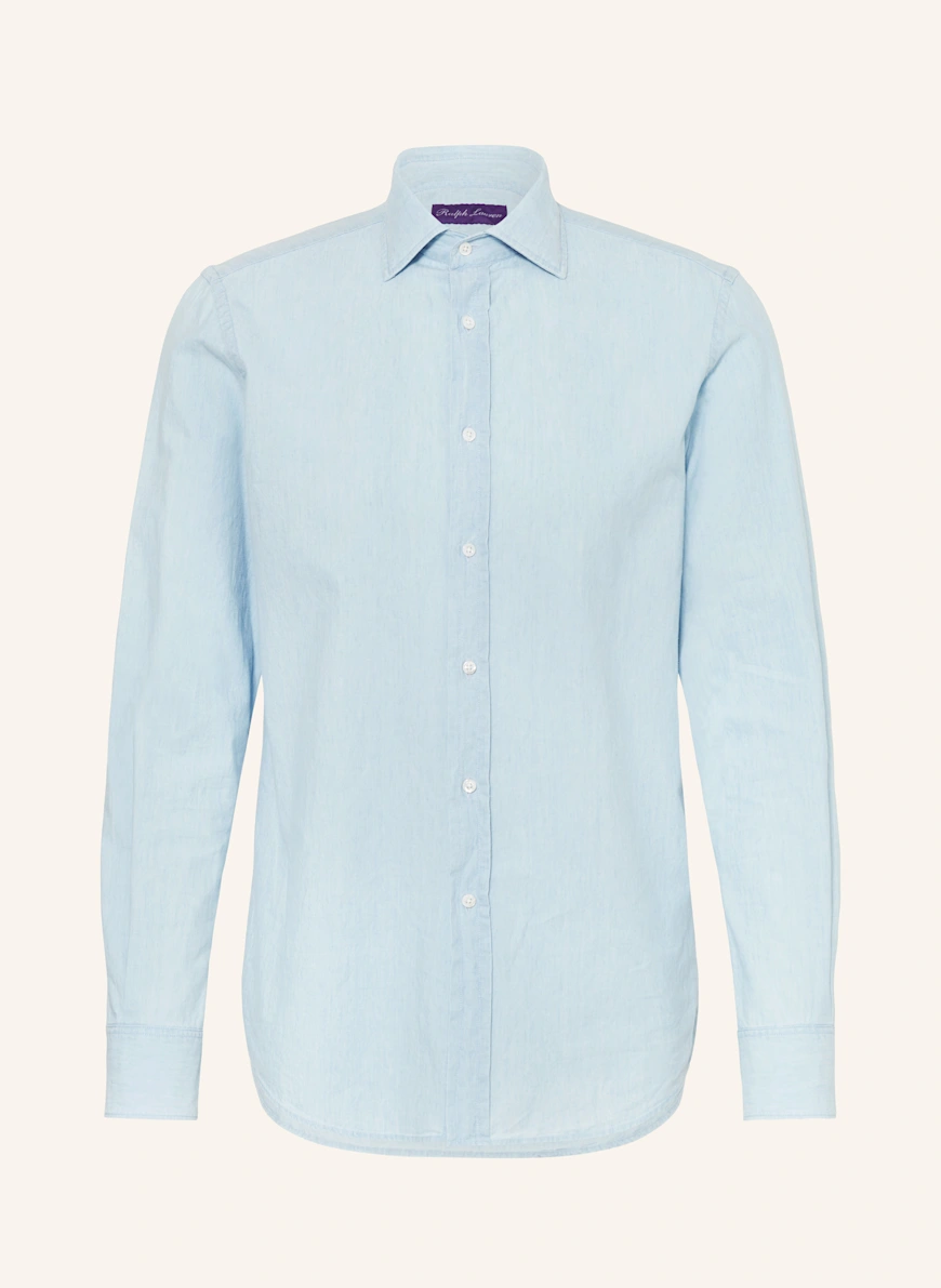 RALPH LAUREN PURPLE LABEL Denim shirt regular fit LIGHT BLUE