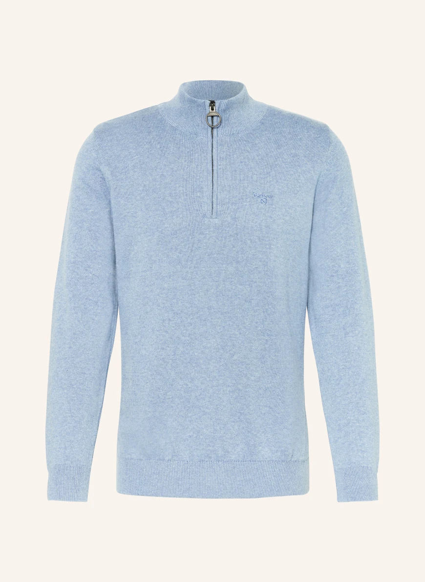 Barbour Pulover cu guler înalt ALBASTRU DESCHIS