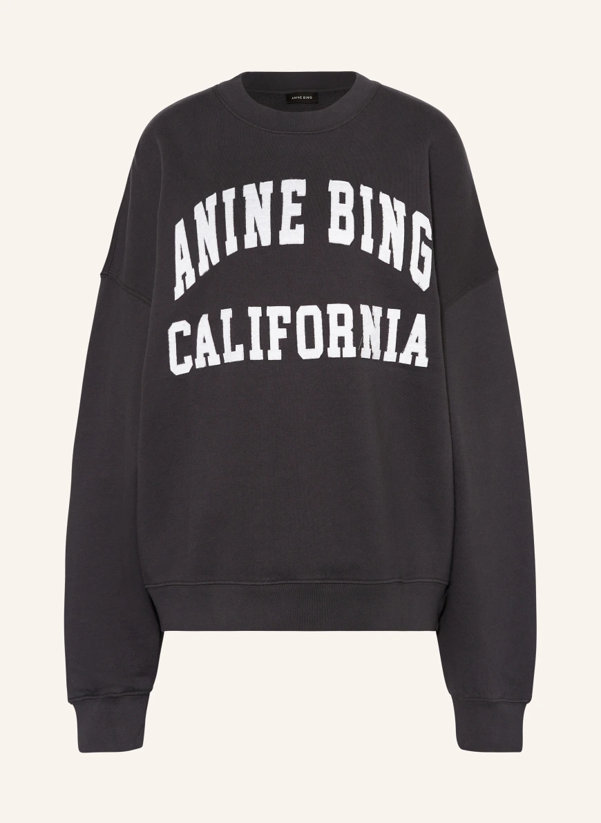 ANINE BING Sweatshirt MILES DARK GRAY / WHITE