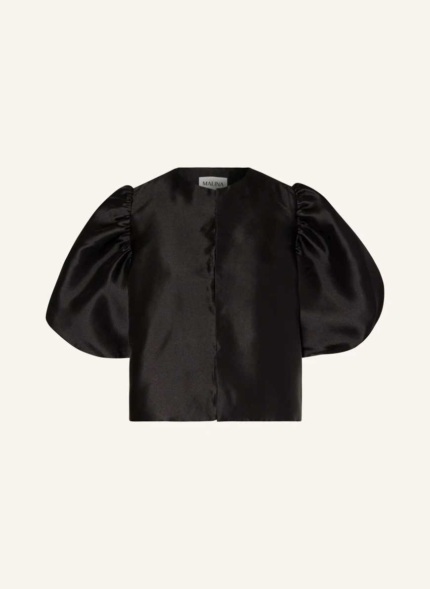MALINA Shirt blouse CLEO made of satin BLACK