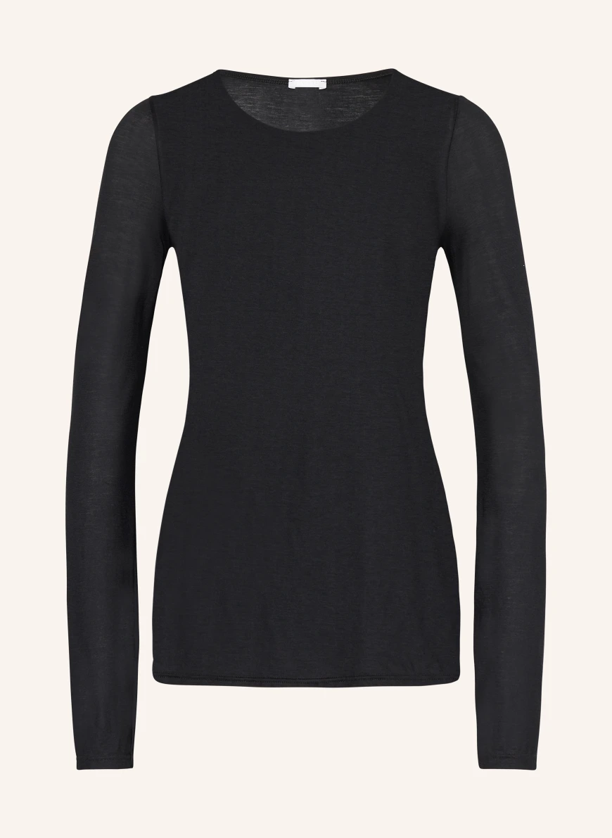 HANRO Long sleeve shirt ULTRALIGHT BLACK