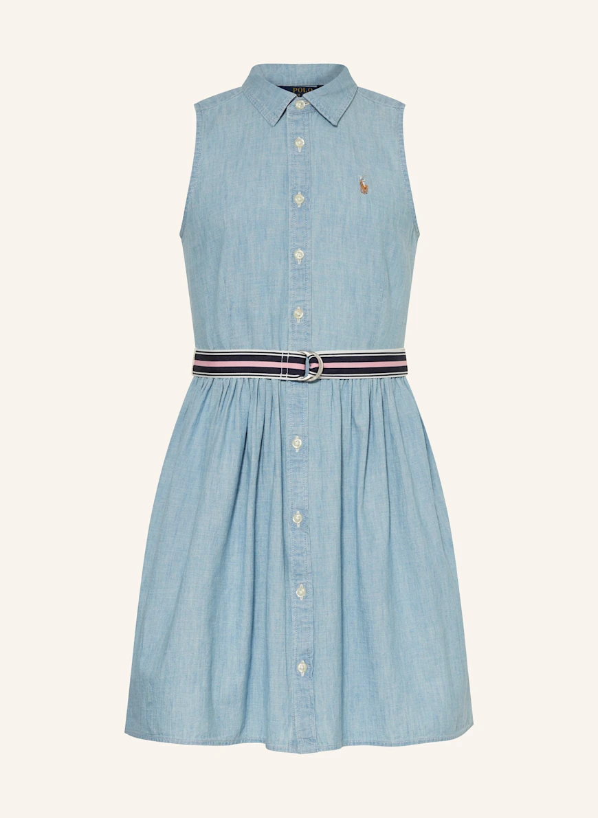 POLO RALPH LAUREN Shirt dress in denim look LIGHT BLUE