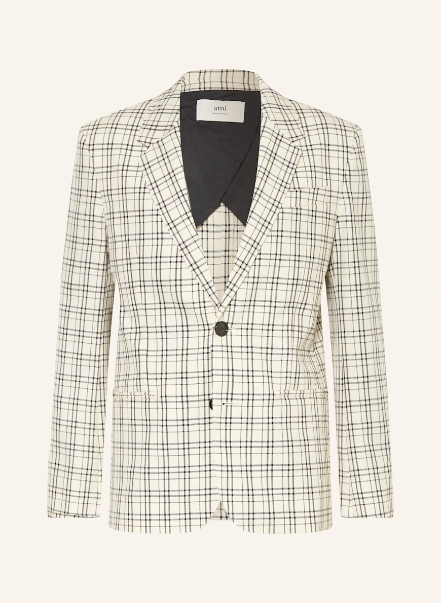 AMI PARIS Jakkesætjakke Regular Fit CREME / SORT