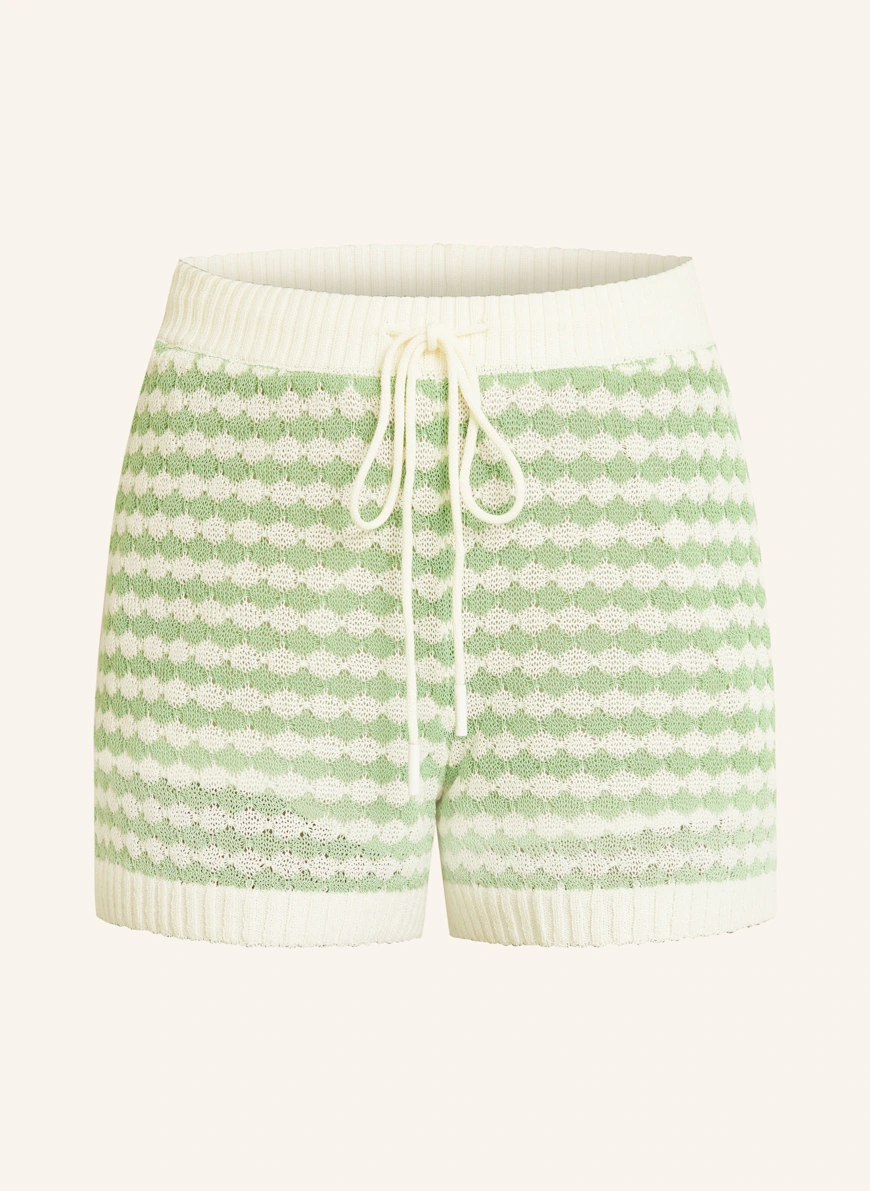 ZIMMERMANN Stickade shorts EVERLEY ECRU / LJUSGRÖN