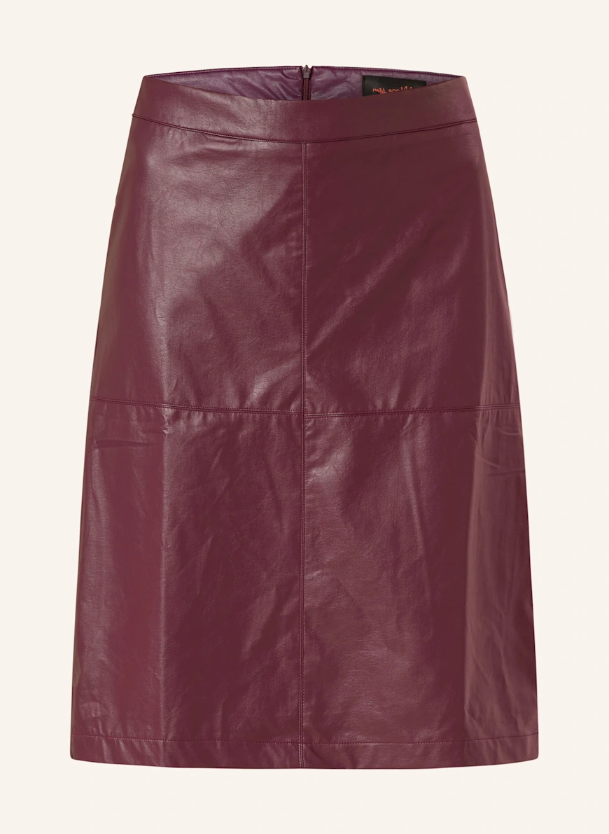 miss goodlife Skirt in leather look DARK RED