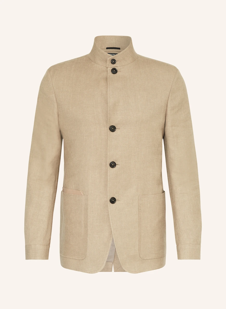 ZEGNA Jakke med lin BEIGE