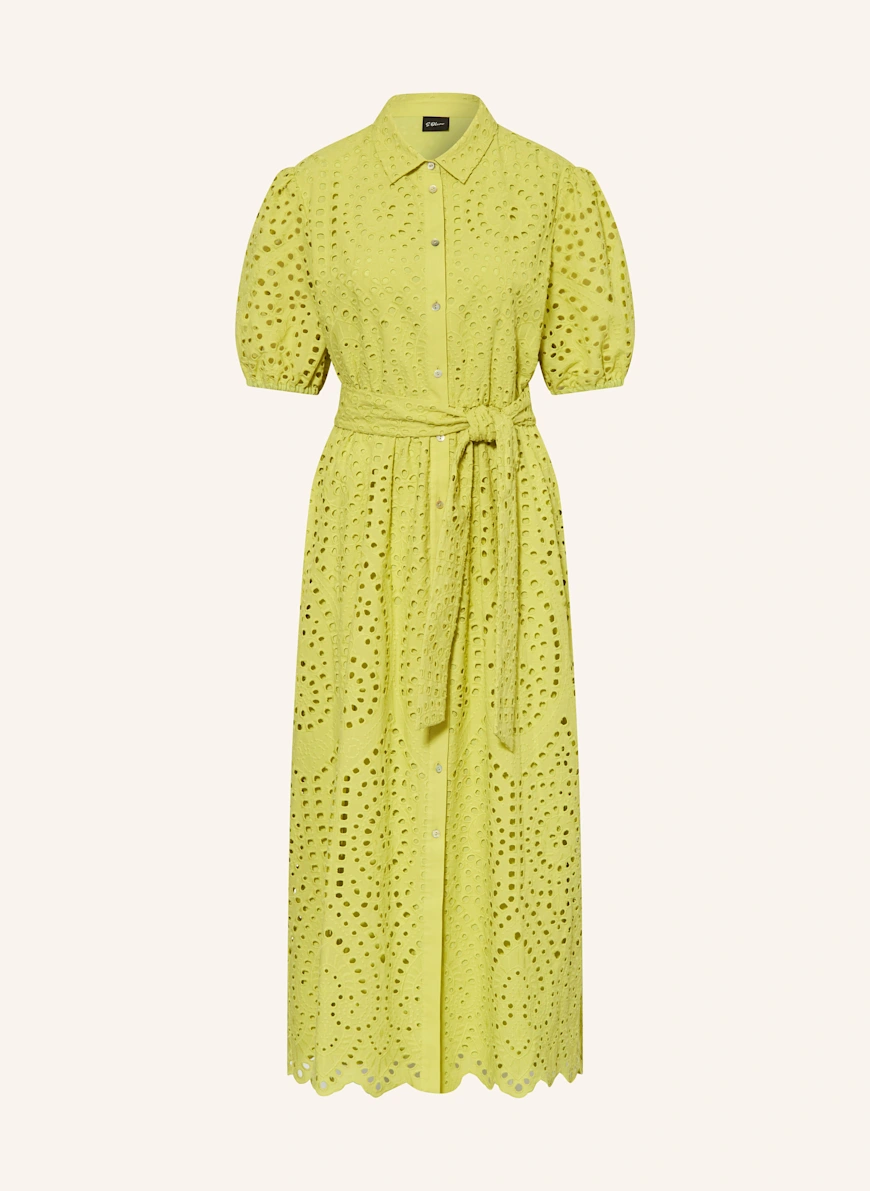 s.Oliver BLACK LABEL Rochie cămașă din dantelă ajurată VERDE DESCHIS