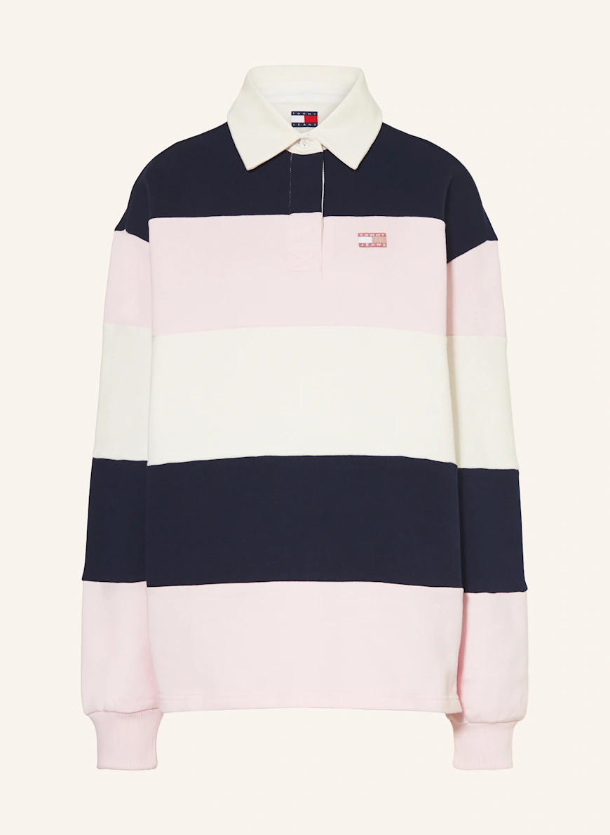 TOMMY JEANS Rugby shirt PINK / DARK BLUE / CREAM