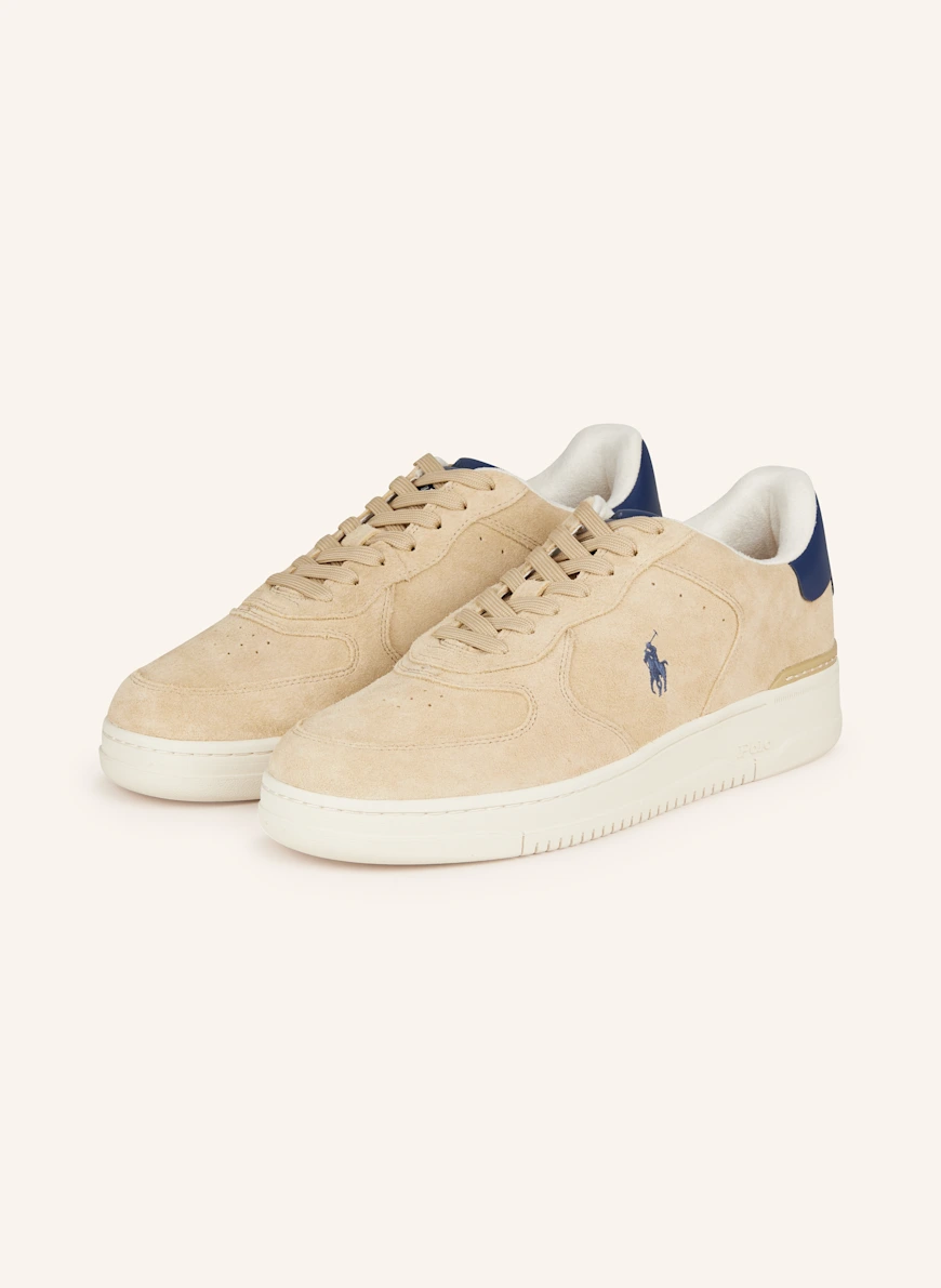 POLO RALPH LAUREN Sneakers LIGHT BROWN / DARK BLUE