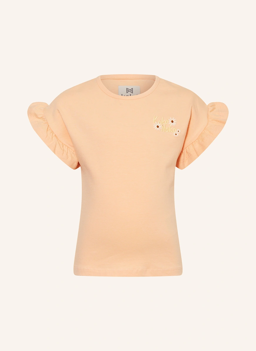 Koko Noko T-shirt with ruffles LIGHT ORANGE