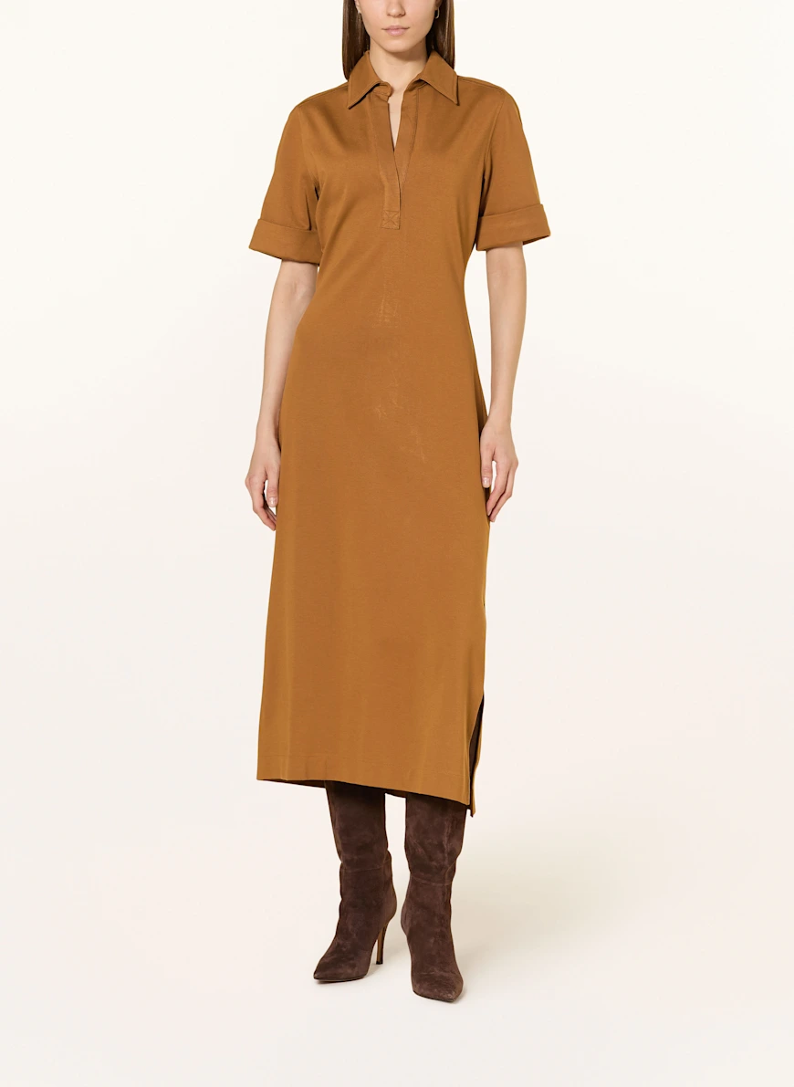 REISS Hemdblusenkleid ASTRID COGNAC