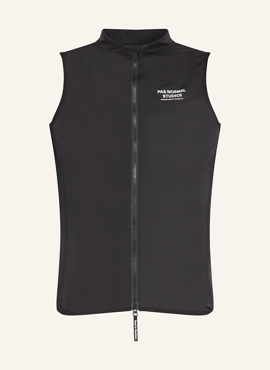 PAS NORMAL STUDIOS Cycling vest MECHANISM STOW AWAY BLACK