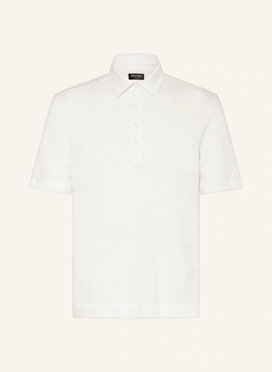 ZEGNA Linen polo shirt WHITE