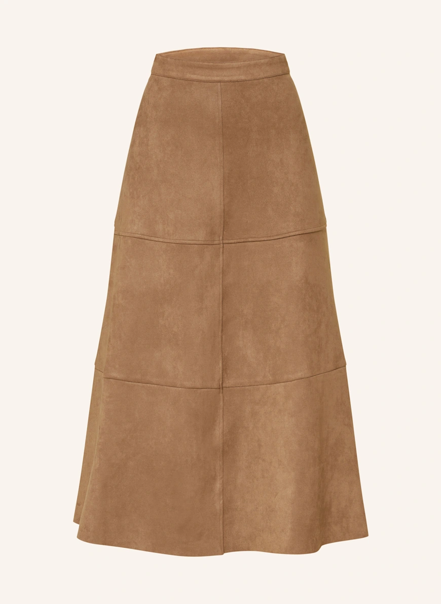 darling harbour Skirt in leather look WALNUT