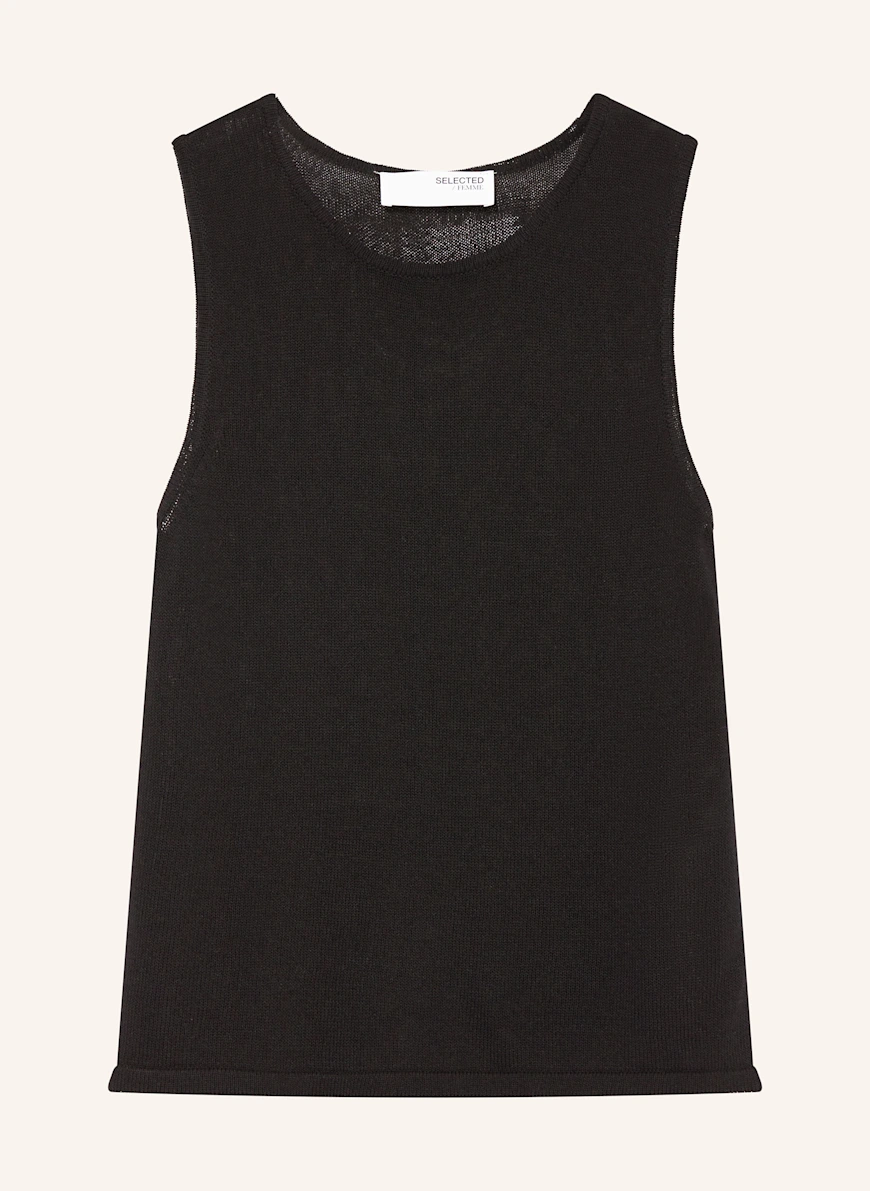 SELECTED Knit top BLACK