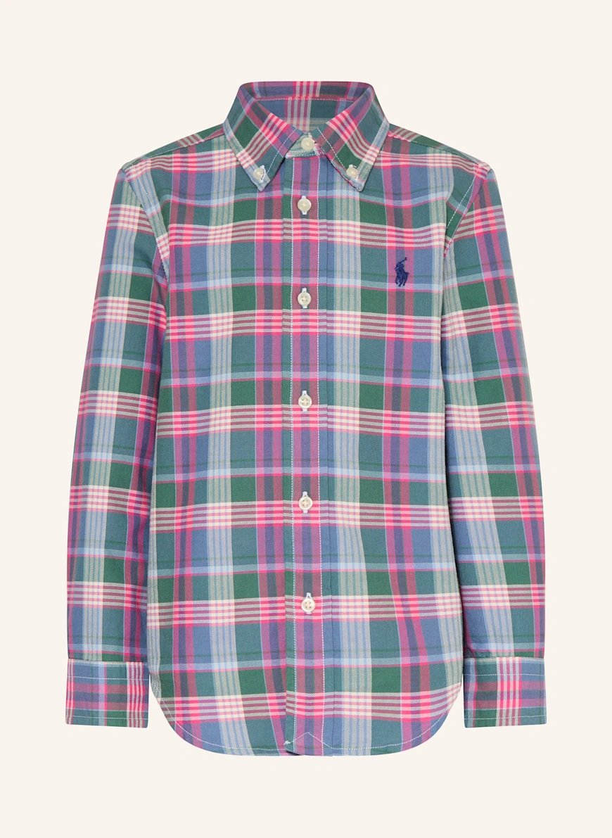 POLO RALPH LAUREN Shirt PINK / BLUE GRAY / LIGHT GREEN