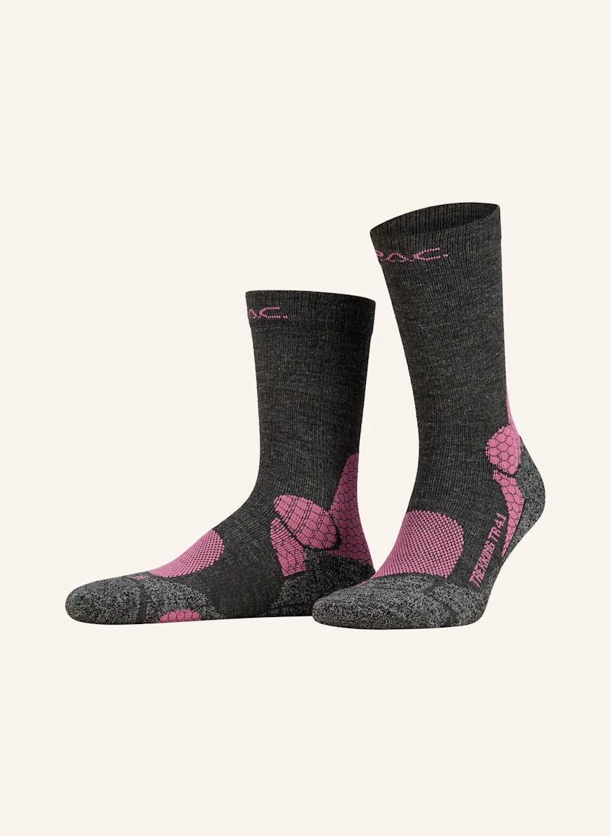 P.A.C. Trekking-Socken TR 4.1 MERINO STABILITY 190-L3470 Anthracite Coral