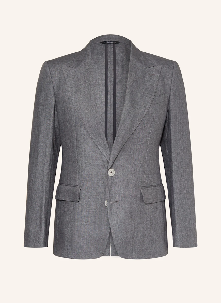 DOLCE & GABBANA Jakkesætjakke i ekstra slim fit i hør N0701 LYS GRÅ 7
