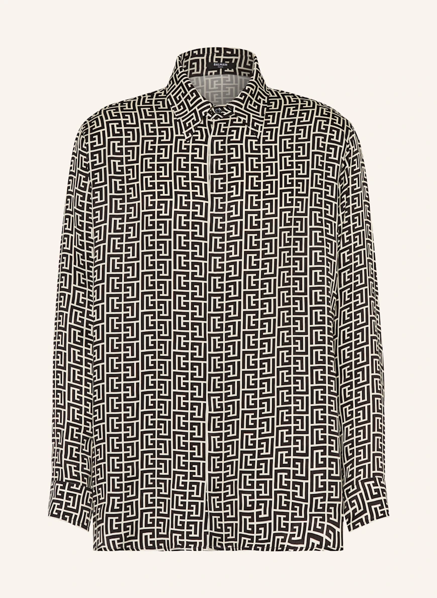 BALMAIN Shirt comfort fit CREAM / BLACK