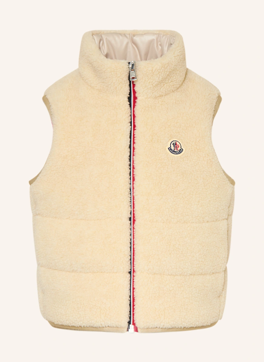 MONCLER enfant Teddyfell-väst ORIN ECRU