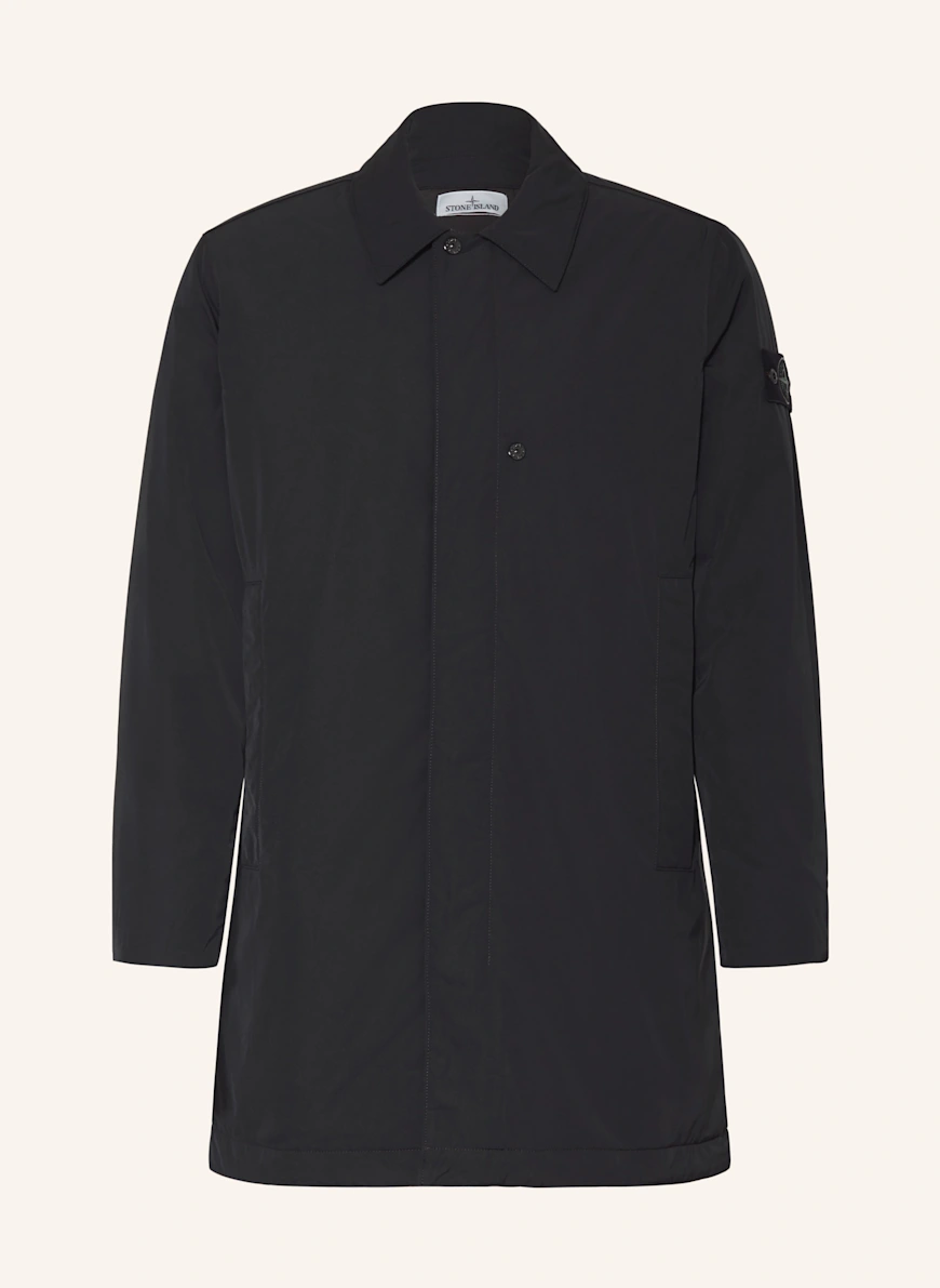 STONE ISLAND Coat with Primaloft® insulation BLACK