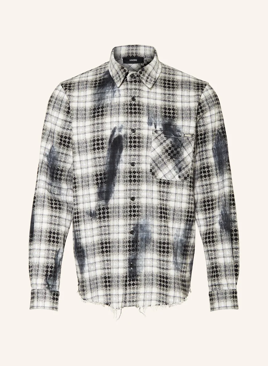AMIRI Flannel shirt comfort fit BLACK / WHITE