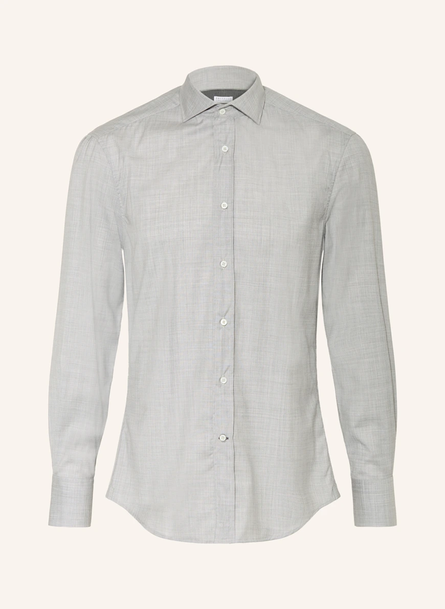BRUNELLO CUCINELLI Shirt slim fit GRAY