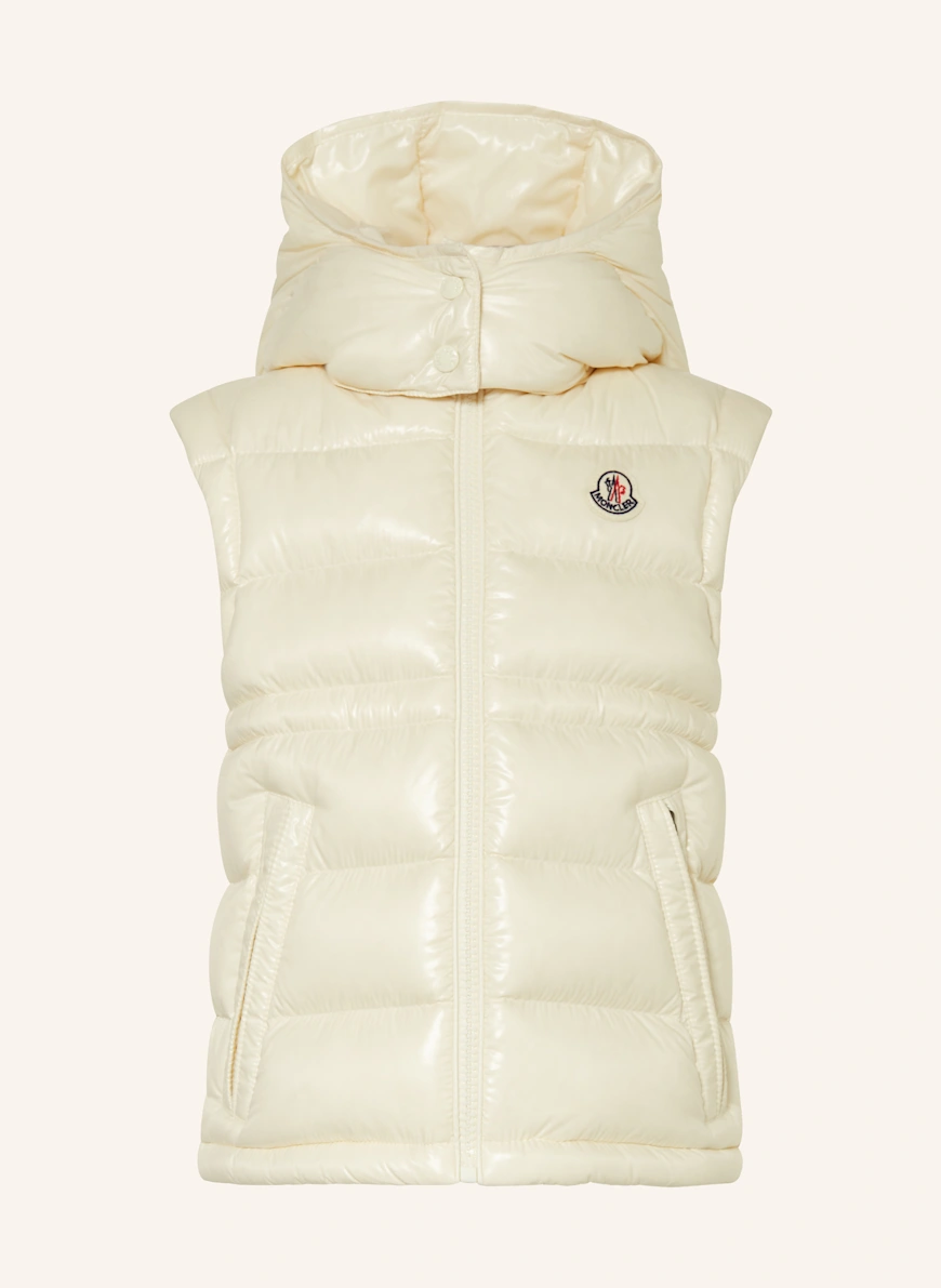 MONCLER enfant Dunväst ANIA med avtagbar huva BEIGE