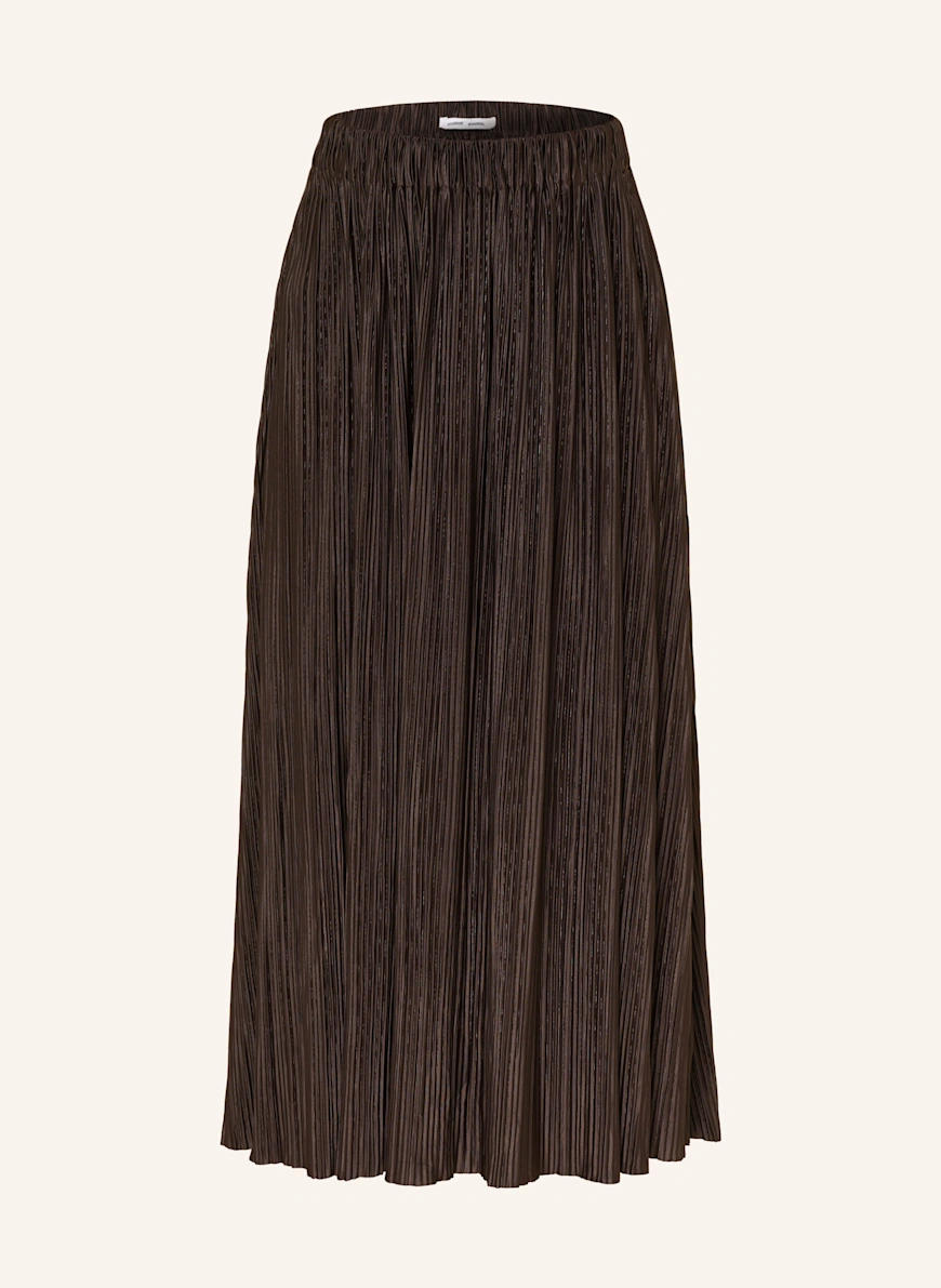 SAMSØE SAMSØE Pleated skirt UMA DARK BROWN