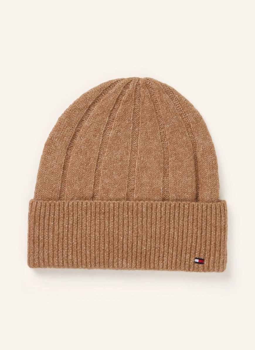 TOMMY HILFIGER Beanie LIGHT BROWN
