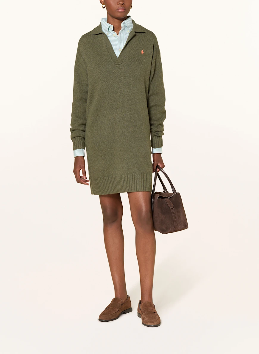 POLO RALPH LAUREN Knit dress KHAKI
