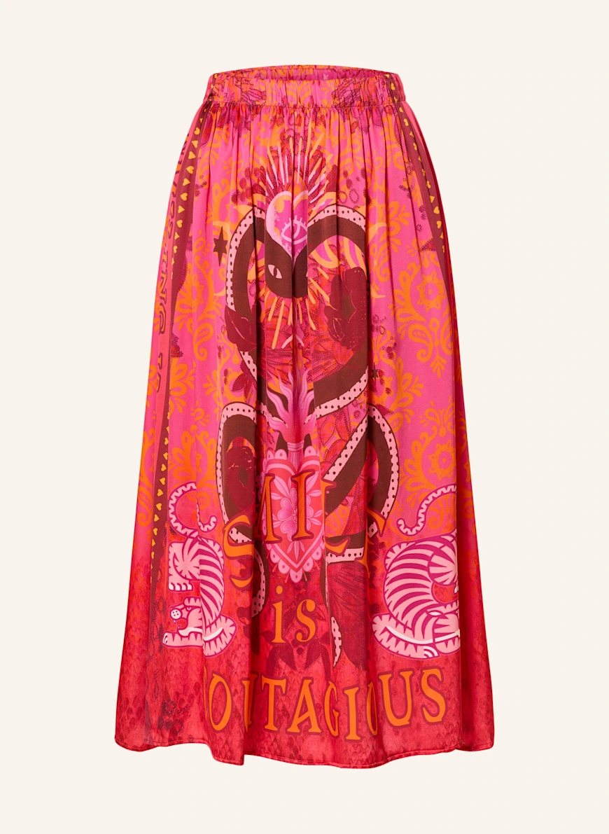 miss goodlife SMILING satin skirt PINK / ORANGE / BROWN