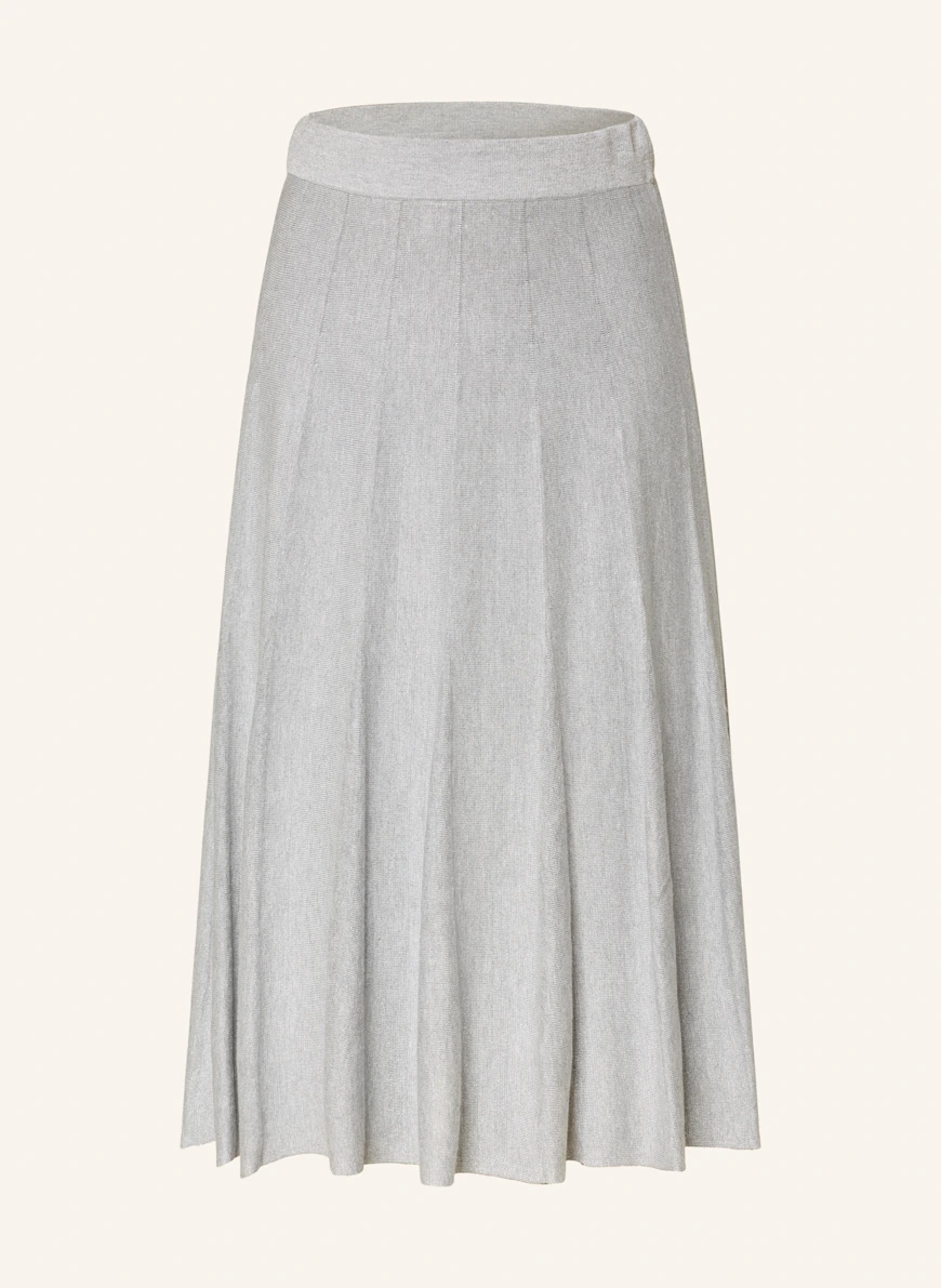 s.Oliver BLACK LABEL Pleated skirt with glitter thread GRAY