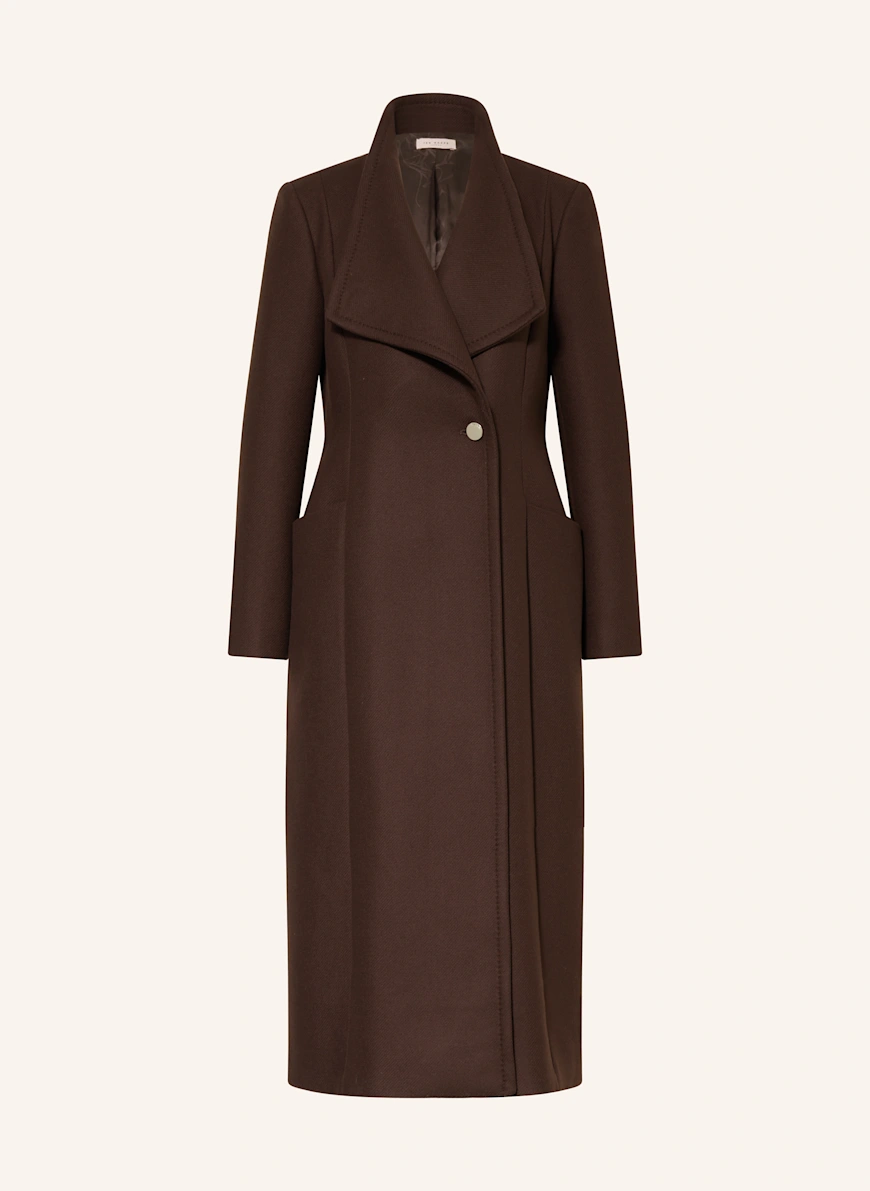 TED BAKER MINDEE coat DARK BROWN