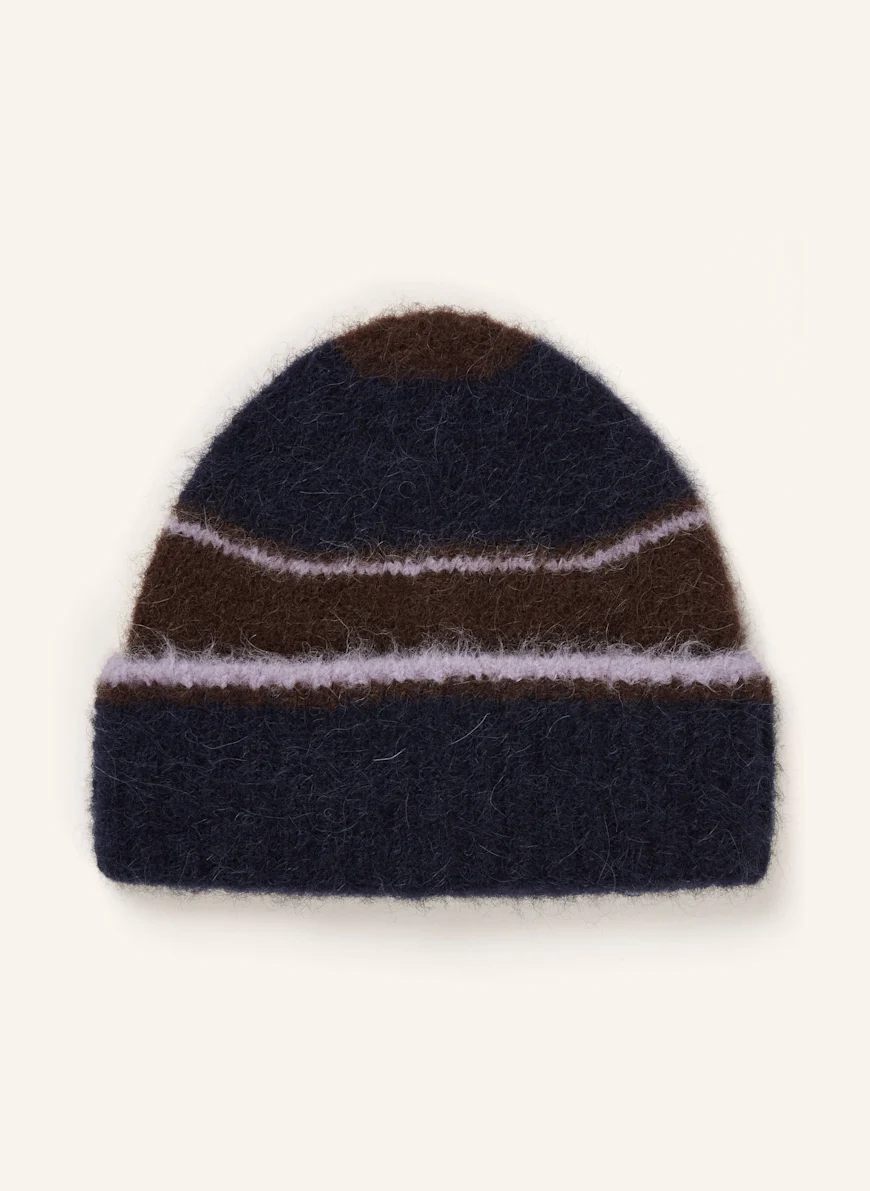 SAMSØE SAMSØE SAJEANNE hat with alpaca DARK BLUE / DARK BROWN / LIGHT PURPLE