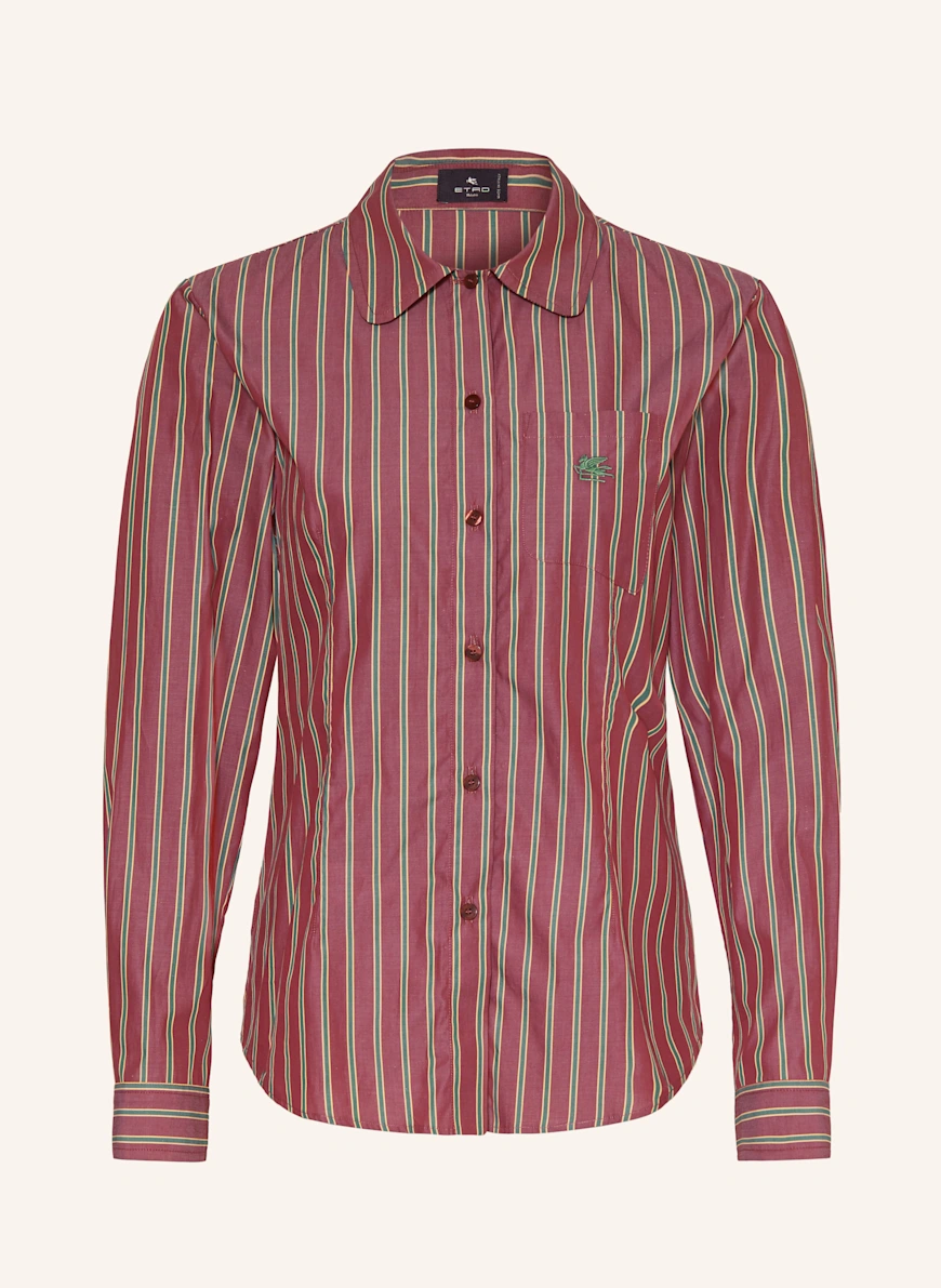 ETRO Shirt blouse DARK RED / GREEN / LIGHT ORANGE