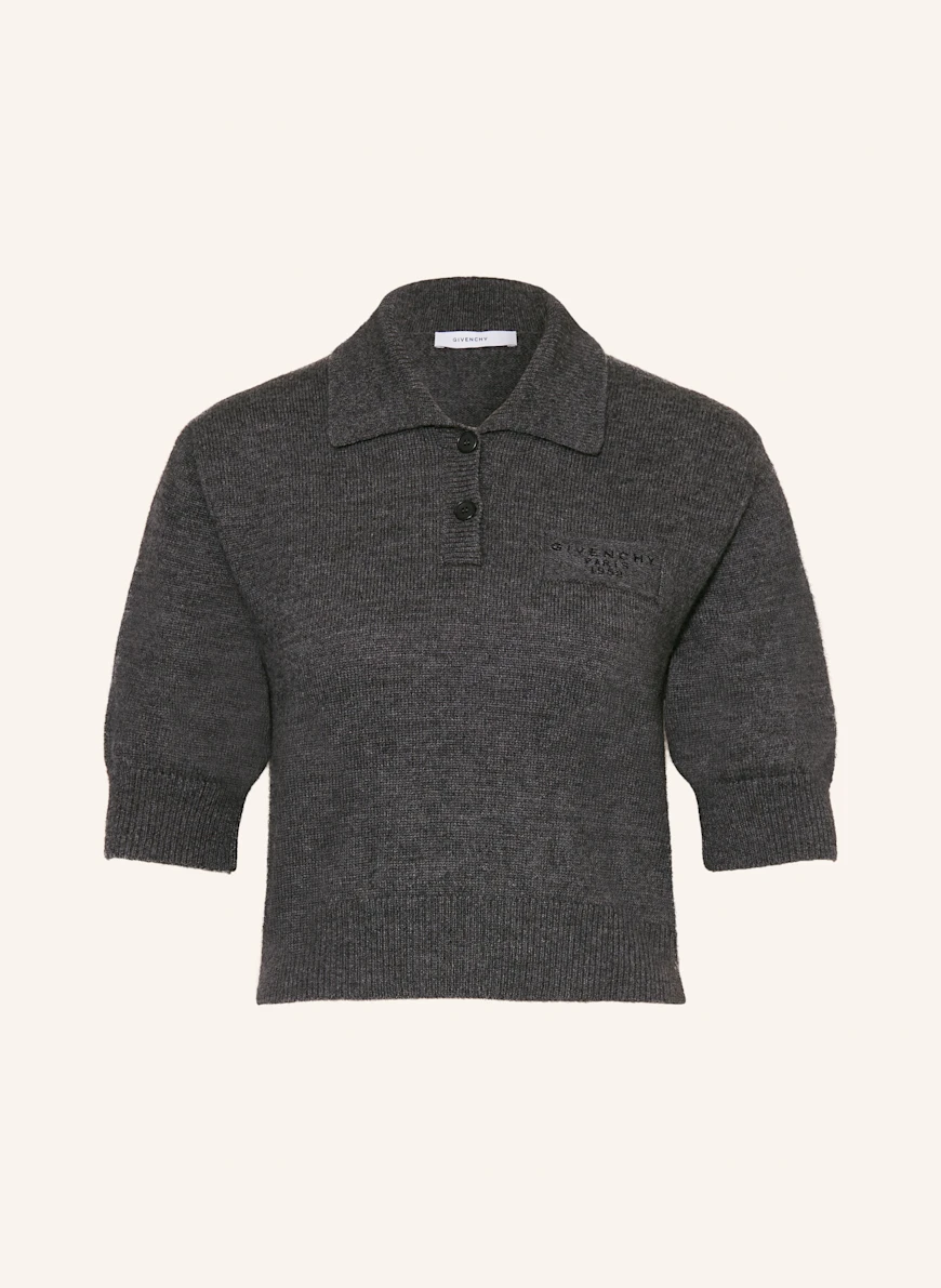 GIVENCHY Knitted polo shirt GRAY
