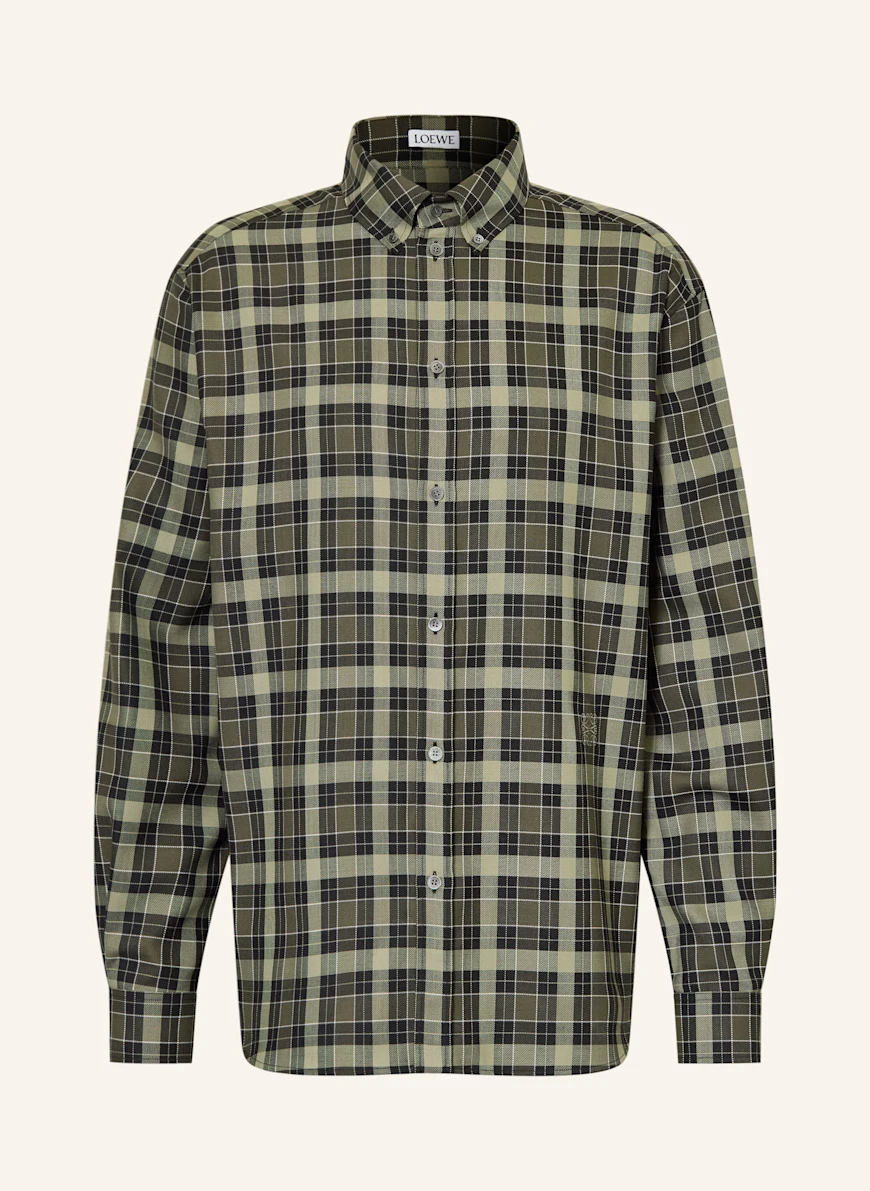 LOEWE Shirt regular fit LIGHT GREEN / BLACK