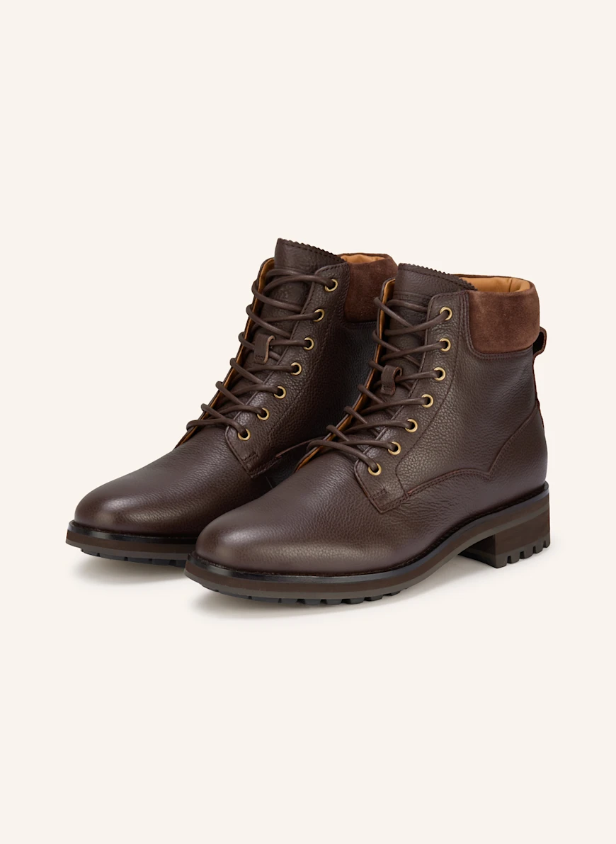 POLO RALPH LAUREN BRYSON lace-up boots DARK BROWN
