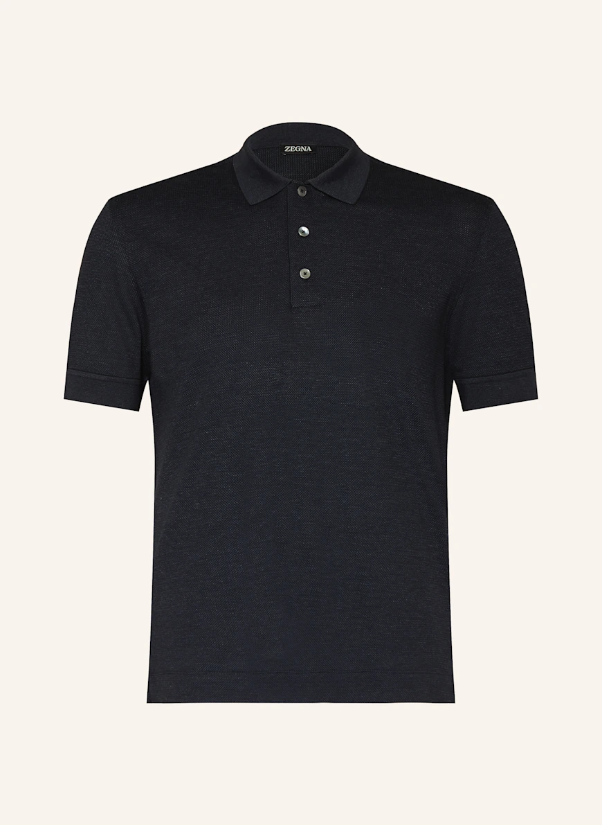 ZEGNA Jersey polo shirt DARK BLUE