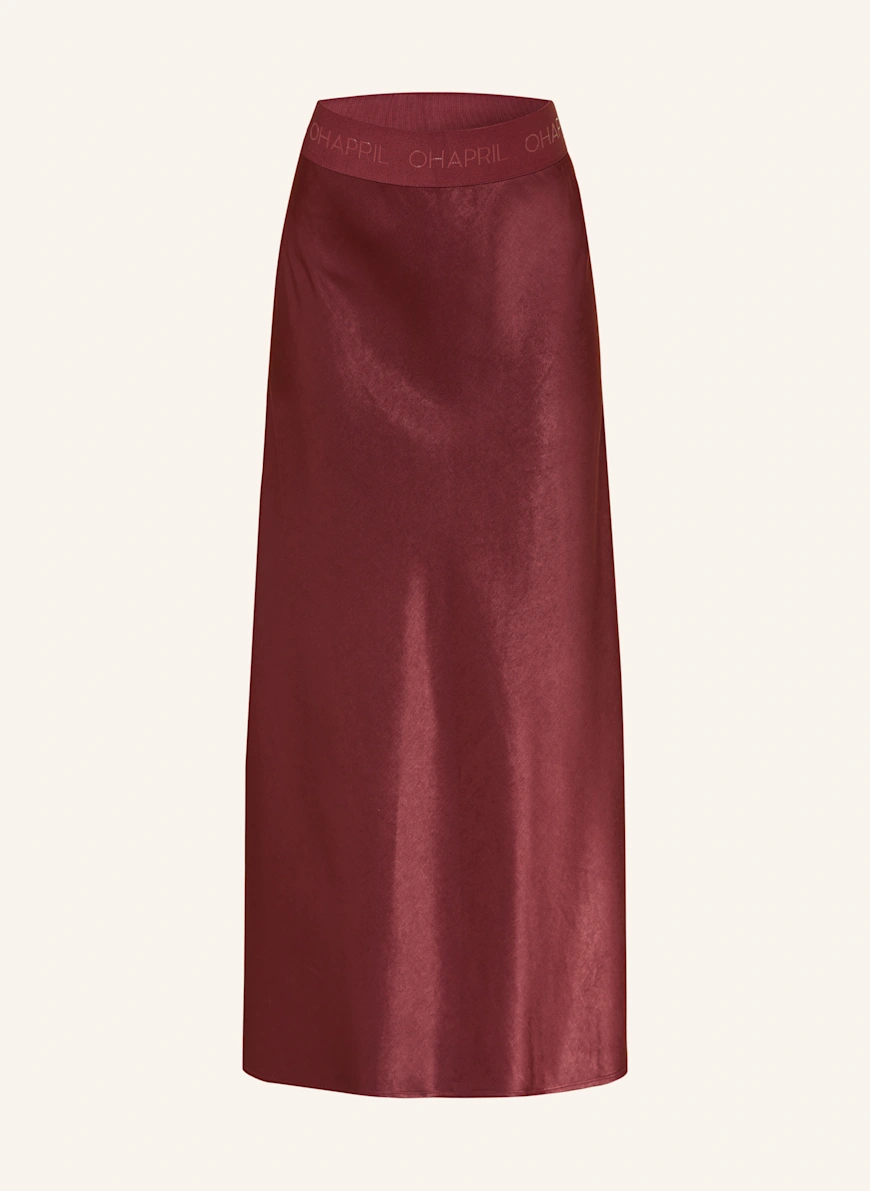 OH APRIL JAELYNN satin skirt DARK RED