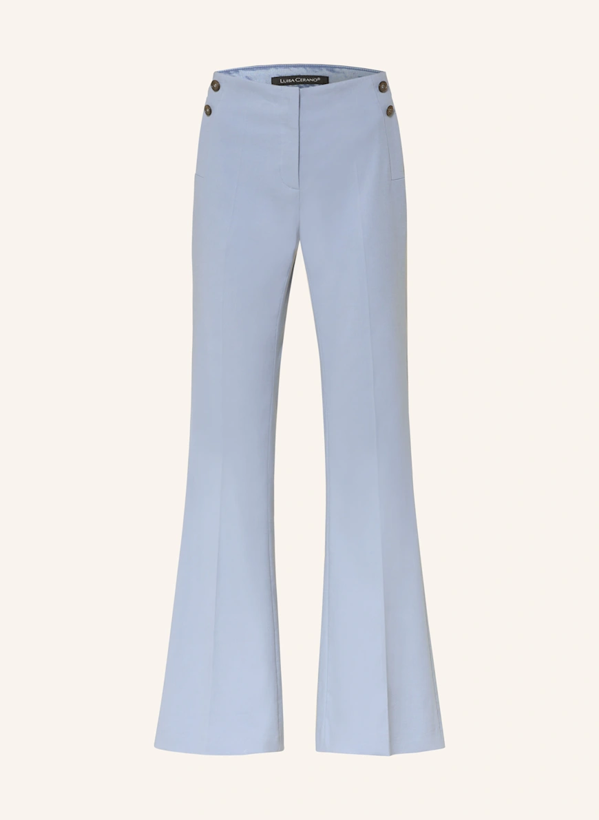 LUISA CERANO Bootcut-byxor BLÅGRÅ