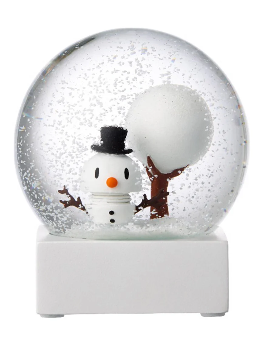 Hoptimist Schneekugel SNOWMAN in weiss