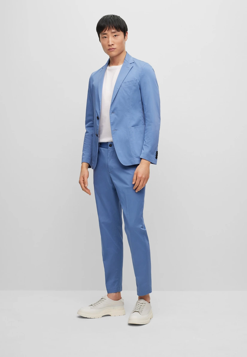 BOSS Business Hose P-PERIN-W-CW-232F Relaxed Fit in blau NF8154