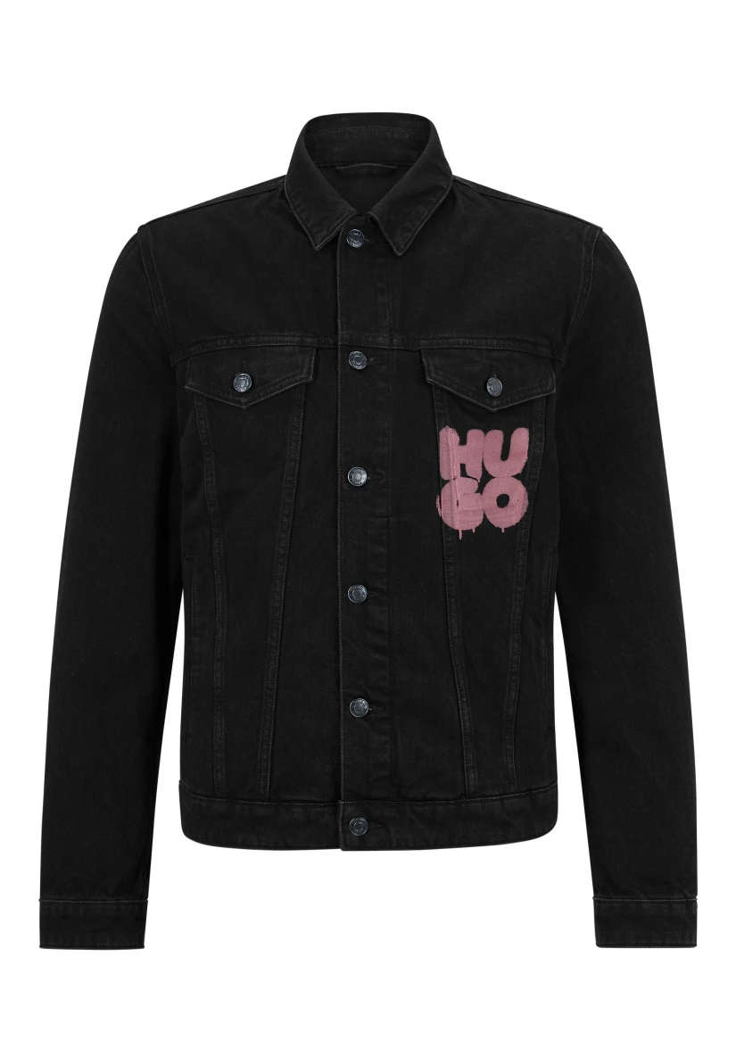 HUGO Casual Jacke HUGO 078 Regular Fit in dunkelgrau