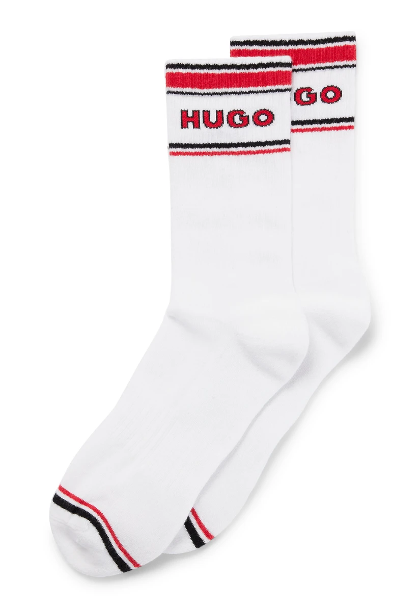 HUGO Casual Socken 2P QS VARSITY CC in weiss