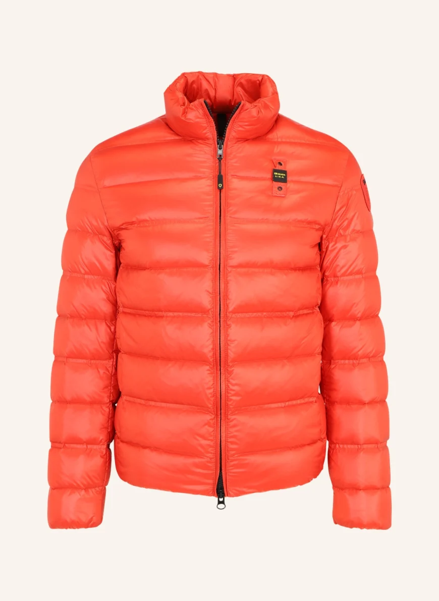 Blauer Daunenjacke in orange