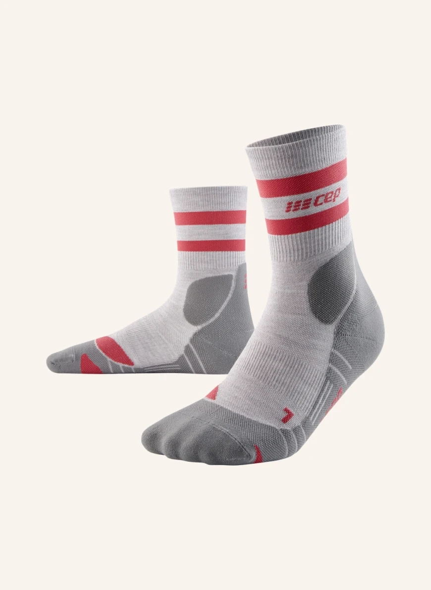 cep Trekking-Socken HELLGRAU/ ROT