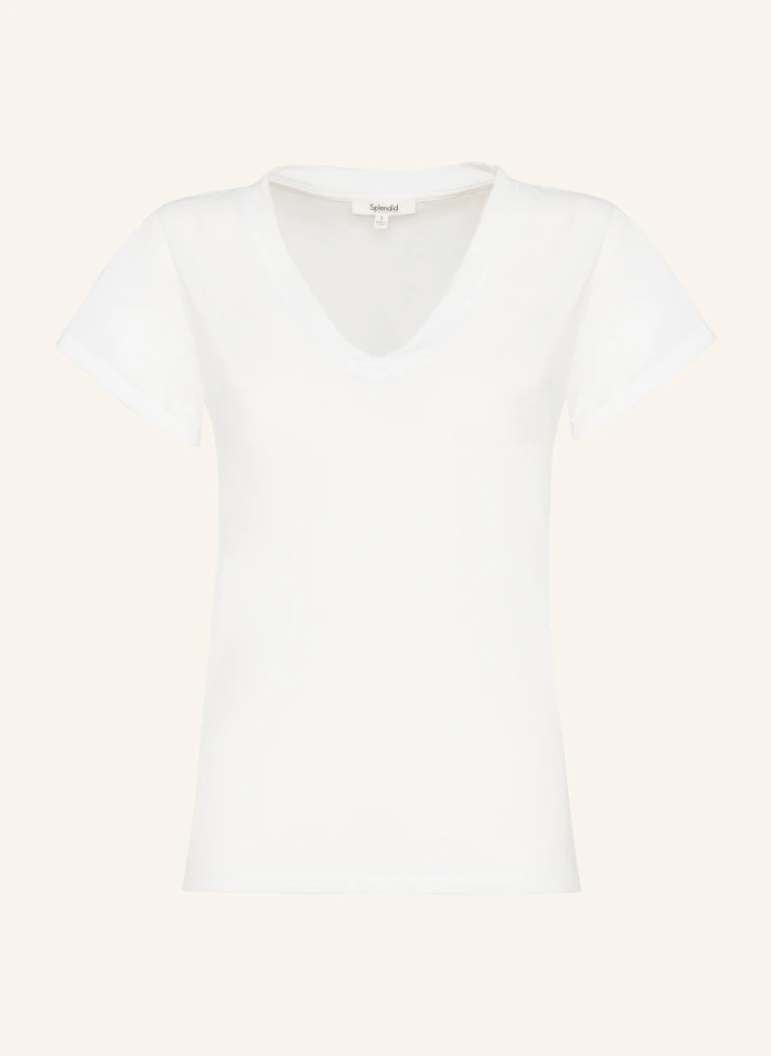7 for all mankind ANDY V-NECK T-Shirt in weiss