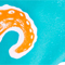 TÜRKIS/ ORANGE/ WEISS